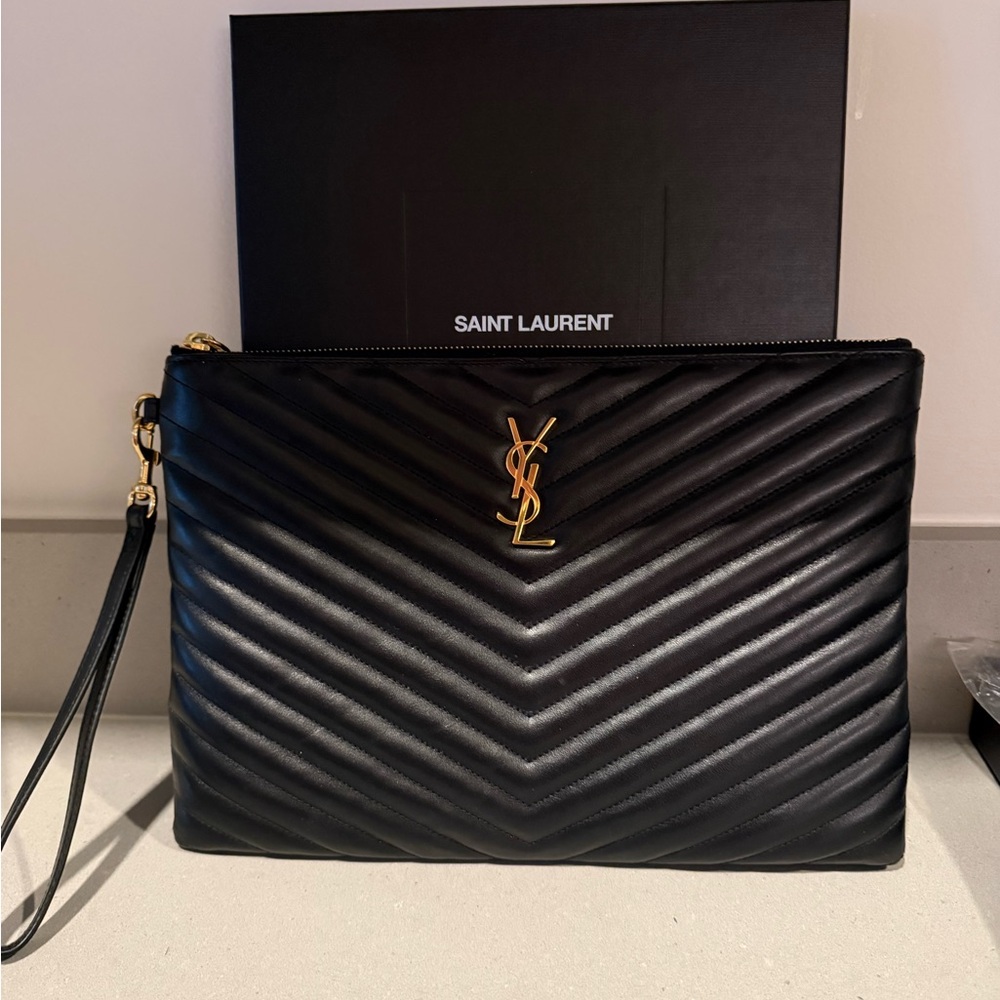 Saint Laurent Monogramme Matelassé tablet pouch